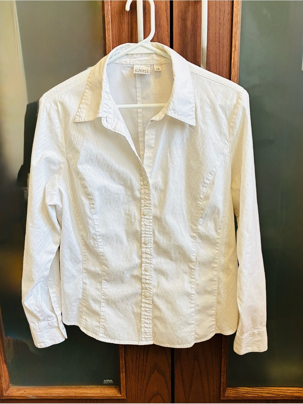 cleo White Button-Down Shirt
